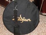 Zildjian cymbals and bag