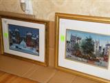 Framed lithographs, Michel Delacroix