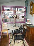 Oak server on right also goes with dining room set and corner cabinet. Can be sold separately.