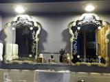 Beautiful matching Murano glass mirrors, inported from Italy.