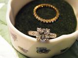 Beautiful 1920's princess cut diamond engagement ring, set in yellow gold.