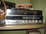 J C Penney AM-FM Rado with turntable, 8 track cassette and speakers