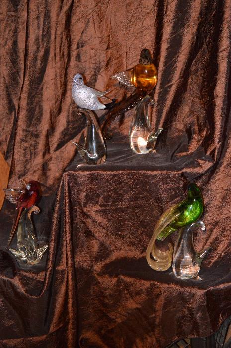 Vintage Murano glass bird collection!