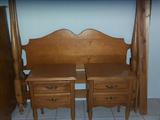 Full size bedroom suite includes head/footboard, frame, 2 night stands, 2 dressers.