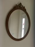 Oval mirror. Plastic frame
