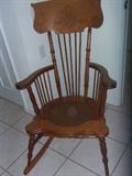 Unique antique rocking chair. Note details in the following pictures.