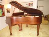 1910 Brambach walnut baby grand piano in mint condition