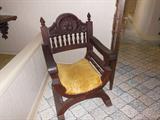 Sold, dark wood chair from Spain