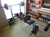 Weight bench and weights