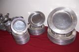 Wilton-Columbia Armetale plates: dinner, dessert, butter