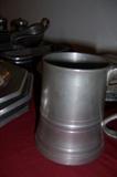 Pewter mug with glass bottom