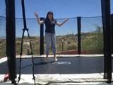 Catherine tries out the Infinity Bounce Trampoline