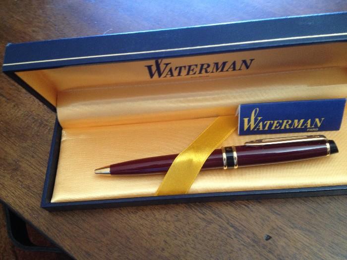 Waterman pen plus lots of office supplies.