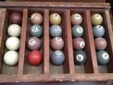 Vintage pocket billiards set