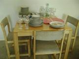 Small Dinette and Dishware