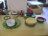Old fiesta ware and misc. dishware