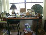 Green Tile Table loaded with more fun stuff!!!