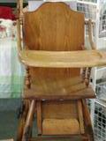 40' to 50's Wooden Baby High Chair in great condition