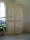 White Wash Hand Painted TV Cabinet