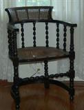 Barley Twist Cane Seat Chair, as