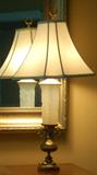 Matched Pair of Lalique Bacchanalia Table Lamps