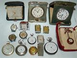 14K, 10K, Enamel and Vintage Watches & Clocks