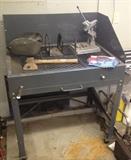 Welding bench, mask & goggles for welding