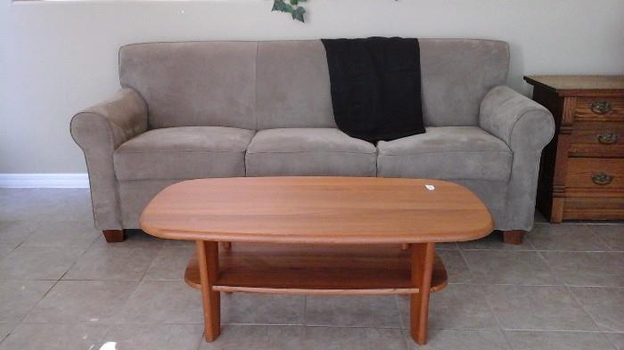 Sofa and Teakwood Coffee Table coffee table is from Denmark