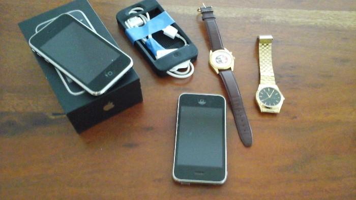 2 iPhones, Otter box and iPhone Charger, FSU Watch, Citizen watch