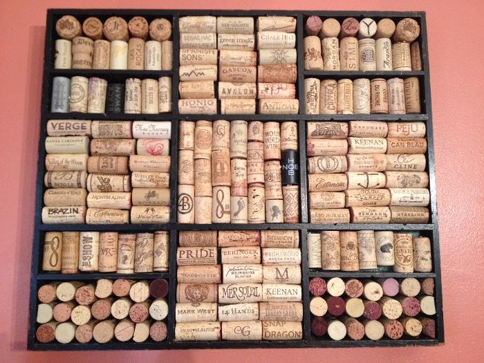 Cork board made with real wine corks.