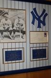 Framed Babe Ruth and Lou Gehrig signed first day cover saluting the April 30, 1939 opening day of the World's Fair in New York. This item was sold by the Gallery of History. Letter of Authenticity from the Gallery of History and receipt goes with this item.