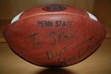 Penn State Joe Paterno signed football with James Spence Letter of Authenticity.
