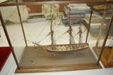  2 glass enclosed ship models (this one is antique)