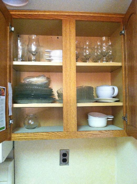 Contents of kitchen cabinets.