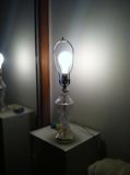 Crystal-look lamp. No shade.