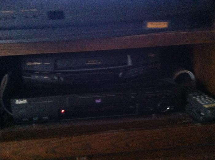 VCR and DVD player, as well as a decent-sized 1990s TV.