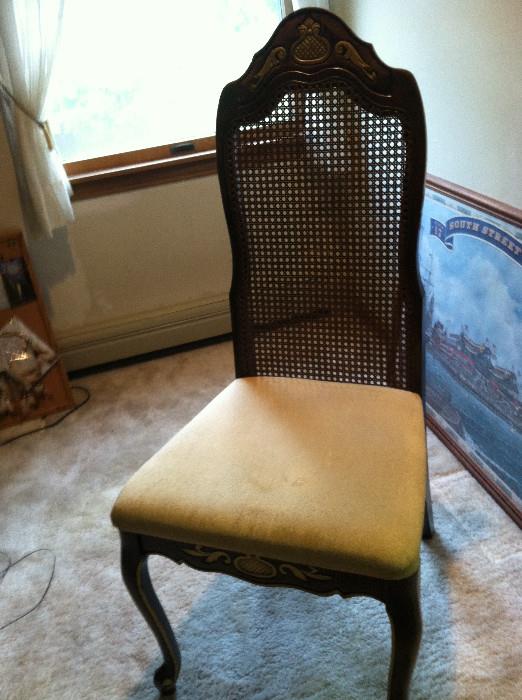 Chair that goes with the sewing machine table. Note the attractive details.
