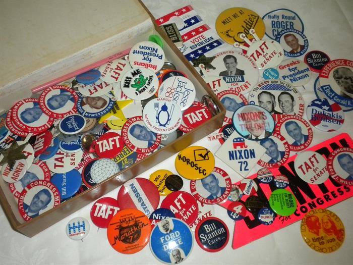 LOADS & LOADS OF POLITICAL BUTTONS