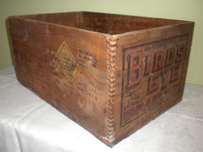 OLD WOODEN MATCH BOX