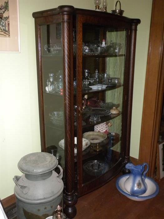 EARLY 1900'S CHINA DISPLAY CABINET