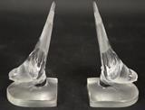 lalique bird book ends