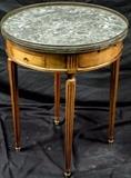 antique marble top table with drawers