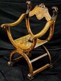 unique armchair with bone inlay