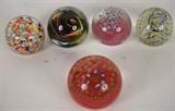 large collection of glass paper weights (over 75 total)