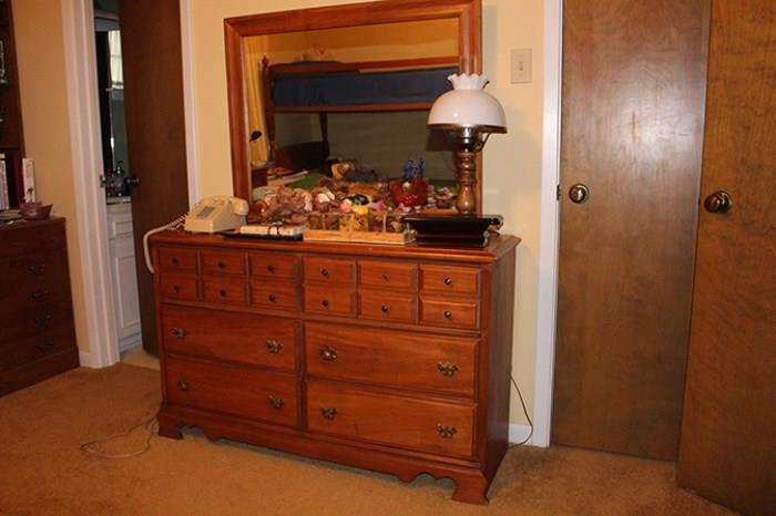 Early American Dresser with Mirror