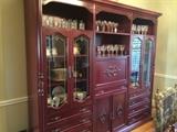Handcrafted Mahogany Triple Curio/China Cabinet