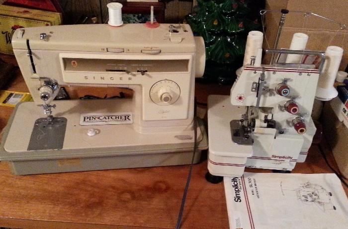 Singer Sewing Machine and Simplicity Surger