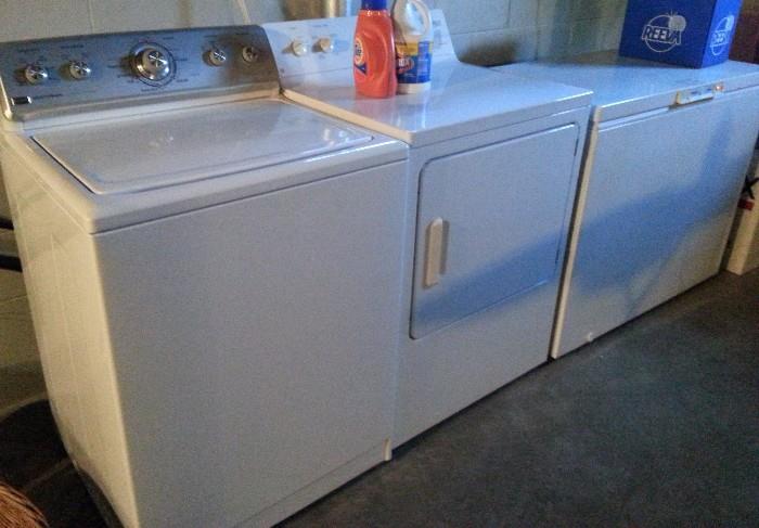 Washer, Dryer and Freezer