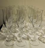 12 Crystal champagne flutes
