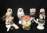 Small (2" to 3") Goebel porcelain owls.